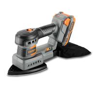 FUXTEC 20V Akku Schwingschleifer FX-E1MS20 SET mit 1 x Akku 2Ah, 1 x Ladegerät 1A Naranja