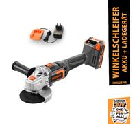 FUXTEC 20V Akku Winkelschleifer FX-E1WS20 SET mit 1 x Akku 2Ah, 1 x Ladegerät 1A Naranja