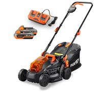 FUXTEC 40V Akku Rasenmäher FX-E1RM20 SET mit 2 x Akku 2Ah, Doppel-Ladegerät 2,4A