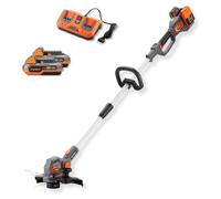 Akku Rasentrimmer FX-E2RTSET inkl. 2x 2Ah Akkus und 1x Doppel-Ladegerät 2,4A Gris
