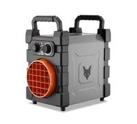 FUXTEC Calefactor eléctrico industrial FX-EH2 • 2000 W • Termostato regulable continuo • Protección contra sobrecalentamiento • IP24 resistente a salpicaduras • Función ventilador