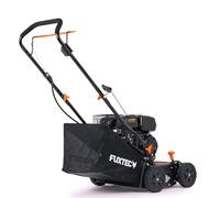 FUXTEC - Escarificador a Gasolina 2 en 1 FX-BV240ECO 29,5 kg Motor 4 tiempos 4,1 kW rodillo con 18 cuchillas Asa de transporte y bolsa de recogida de 40 L