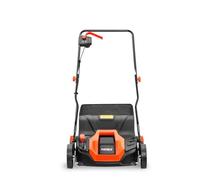 FUXTEC Escarificador Eléctrico FX-EV320ECO, aireador de césped con 1300 W de Potencia, Ancho de Trabajo de 32 cm y ajustes de Profundidad de -12 a +10 mm, Saco recogedor de 40 L