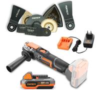 FUXTEC herramienta multifunción FX-E1MT20-Set2-SL | conjunto con accesorios de 8 piezas | paquete de herramienta