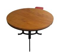 FVDZRFIE Mesa Redonda Plegable Mesa De Comedor Redonda, Sillas Plegables De Madera Extensibles, Muebles De Comedor Central(130cm)