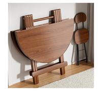 FVDZRFIE Mesa Redonda Plegable Mesa Redonda Plegable Salón Redonda/Cuadrada Multiusos Oficina Cocina 60/70/80/100cm(Chocolate)