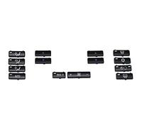 Fvoagaou Tapa de 14 Botones Aire Acondicionado para AutomóVil a/C Panel de Control Interruptor Tapa de Tecla para E39 E53 525I 530I 540I M5 X5