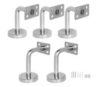 FWEEK Soporte Pasamanos Acero Inoxidable 5 Unidades 60x80mm Soporte Pasamanos Escalera y Madera para Barandilla y Pasamanos