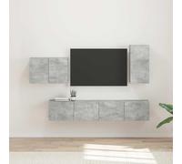 FWIKDUN Juego de armario de pared para TV con puertas batientes, estantería de pared para TV, montaje en pared, moderno, minimalista, ahorra espacio para apartamentos pequeños, estantería montada en