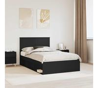 FWIKDUN Marco de cama fácil de limpiar con cabecero de madera de pino, marco de cama moderno con cabecero de madera de pino, más estable con somier de láminas y minimalista con elegante