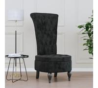 FWIKDUN Silla de respaldo alto delgada para oficina y sala de estar con funda de terciopelo negro, moderna silla acento como cómodo sillón con cierre de botones y respaldo alto, silla tapizada