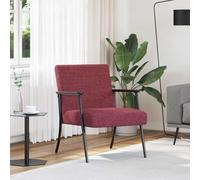 FWIKDUN Sillón contemporáneo con diseño minimalista y forma ergonómica para sala de estar, cómodo sillón con acolchado suave y reposabrazos en color rojo vino, moderno