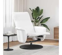 FWIKDUN Sillón de relax giratorio con función reclinable manual, cómodo sillón de descanso con respaldo ajustable, acolchado grueso con reposapiés y funda de piel sintética, sillón relax giratorio