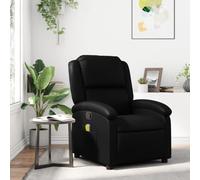 FWIKDUN Sillón de relax manual con función reclinable y masaje vibratorio, marco estable de madera y metal, cómodos reposabrazos acolchados y función de ajuste manual hasta 135 grados en piel