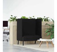 FWIKDUN Sofá compacto de dos plazas con respaldo alto de 101 cm en color negro de tela, moderno sofá con respaldo alto para un estilo contemporáneo