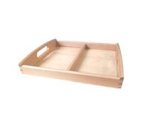 Fxzqgnh Bandeja de Madera, Organizador de Juguetes de 2 Compartimentos, Regalo, Actividades Sensoriales, Aprendizaje Temprano, Arenero