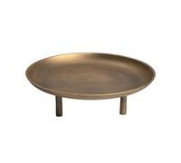 Fxzqgnh Banja Redonda Irregular Multiusos Banja con Superficie Martillada Minimalista Plato Toalla para Recibidor, Dorado, 37 37 H2.5cm