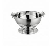 Fxzqgnh Cubo Hielo con Martillado Enfriamiento Botellas con Pie Acero Inoxidable Cubitera Soporte para Anfitrionazgo, Bodas, Fiestas, Bufés, Silver, Deer Head Hammered