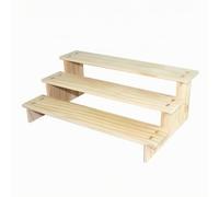 Fxzqgnh Expositor Rústico Expositor Escalonado, 3 Capas, 40 Cm, Estante De Exhibición De Madera Maciza Ensanchado De 3 Capas, 40 Cm De Largo, 24 Cm De Ancho, 14.5 Cm De Alto