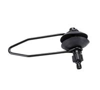 Fydun Enjuague de Motor Fueraborda Universal, Manguito de Descarga de Motor Marino de Goma Negra con Soporte de Acero Ajustable