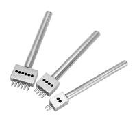 Fydun Juego de 3 Perforadores de Cuero, Herramientas de Punzonado con | Incluye 3 tamaños: 4 mm, 5 mm y 6 mm, construcción de acero para perforar cuero