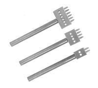 Fydun Juego de 3 Perforadores de Cuero, Herramientas de Punzonado con | Incluye 3 tamaños: 4 mm, 5 mm y 6 mm, construcción de acero para perforar cuero