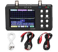 Fyearfly Osciloscopio de Doble Canal, Multímetro de Osciloscopio Digital Generador de Señal Portátil de 2 Canales Ancho de Banda de 2Mhz con Pantalla LCD Retroiluminada + Pinza de Cocodrilo