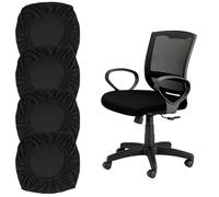 Fyrdm 4 Piezas 38-48 cm Lavables Funda Elástica para Silla de Oficina | Funda de Asiento para Silla de Escritorio, Reutilizable Fundas Sillas Oficina, para Sillas de Escritorio, Comedor y Ordenador