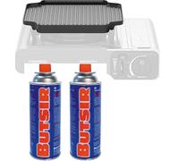 FYSHOP Pack Cocina Camping: Plancha Campingaz Camp’Bistro Grill Plate + 2 Cartuchos Gas Butsir (227 g) - Compatible con Estufas Portátiles - Cocina Outdoor Todo en Uno