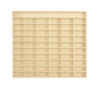FytStycale 1 Estuche Expositor de Miniatura Vitrina Estante Armario con Colocación Horizontal O Vertical Y Caja de Almacenaje 60 Celdas Adecuado para C, 60 Rejillas y 1 Estante
