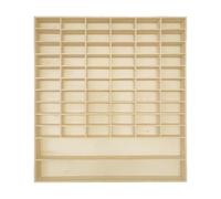 FytStycale 1 Estuche Expositor de Miniatura Vitrina Estante Armario con Colocación Horizontal O Vertical Y Caja de Almacenaje 60 Celdas Adecuado para C, 60 Rejillas y 2 estantes