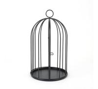 FytStycale Jaula corativa Hierro Anticorrosión Jaula Hierro con Asa Impermeable para coradores, Bodas, Grande, Negro