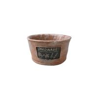 FytStycale Macetero Cemento Resistentes Maceta con Placa corativa Macetas para Terraza, 12.5 Cm X 7 Cm, Estilo Retro Europeo, Diseño Circular Pequeño, Acabado Envejecido