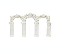 FytStycale Mini Arco Ornamental Tallado Arco Gótico en Miniatura corativo Ornamento para Bodas, Blanco, 11.8 20cm