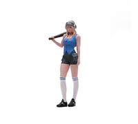 FytStycale Miniatura con Auriculares Detalle Facial Mini Figurita Individuo Alta Precisión Pieza Decorativa para Escena, 1/24 Pintado con Rasgos Faciales