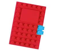 FytStycale Notebook A6 con Estructura de Bloques de Silicona Cubierta Flexible Duradera Libreta Recargable Portátil Hojas Extraíbles Fáciles de Limpiar Adecuado, Rojo
