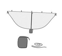 FytStycale Red Mosquitero para Hamaca Portátil Malla Cuerda Colgante Material Nailon Bolsa Transporte Adecuada para Actividades Al Aire Libre Campamento, Gris