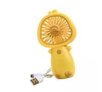FytStycale Ventilador de Mano USB Amarillo Portátil Silencioso Velocidades Ajustables Aire Circulador Compacto Decoración Escritorio Material PP Durade, 6 Piezas