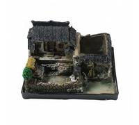 Fzaqwen Figurita de Casa de Resina Miniatura Escultura de Patio Adorno de Paisaje con Estética Vintage y Textura Realista de y Escalones Adecuada para, 24 18 12cm, Estilo 4