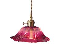 Fzaqwen Suspensión de Vidrio Moderna, Iluminación Suspendida para Cocina Y Restaurante, Violeta