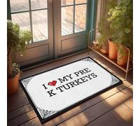 FZFN Carpet I Love My Pre K Turkeys, Lake Life Decor - Alfombra persa impermeable para patio al aire libre (40 x 60 cm)