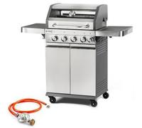 FZG 3018: Parrilla de gas FIELDMANN, 3 quemadores + 1 lateral
