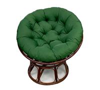 FZKun Cojín para silla Papasan - Cojín redondo acolchado grueso para silla, columpio de nido de huevo suave, cojín de asiento acogedor, hamaca relajante para interiores y exteriores (verde oscuro, 60
