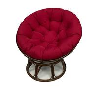FZKun Cojín para silla Papasan - Cojín redondo acolchado grueso para silla, columpio de nido de huevo suave, cojín de asiento acogedor, hamaca relajante para interiores y exteriores (rojo oscuro, 60