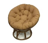 FZKun Cojín para silla Papasan - Cojín redondo acolchado grueso para silla, columpio de nido de huevo suave, cojín de asiento acogedor, hamaca relajante para interiores y exteriores (camello, 90 cm)