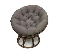 FZKun Cojín para silla Papasan - Cojín redondo acolchado grueso para silla, columpio de nido de huevo suave, cojín de asiento acogedor, hamaca relajante para interiores y exteriores (gris oscuro, 100