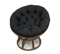 FZKun Cojín para silla Papasan - Cojín redondo acolchado grueso para silla, columpio de nido de huevo suave, cojín de asiento acogedor, hamaca relajante para interiores y exteriores (negro, 40 cm)