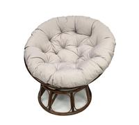 FZKun Cojín para silla Papasan - Cojín redondo acolchado grueso para silla, columpio de nido de huevo suave, cojín de asiento acogedor, hamaca relajante para interiores y exteriores (gris, 80 cm)