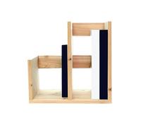 FZL02068LM Organizador de Escritorio Minimalista, estantería pequeña Madera, Estante exhibición for el hogar y la Oficina