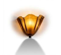 FZQSXAZU Aplique de Pared de Mediados de Siglo, lámpara de Cristal ámbar con Forma de Concha - Lámpara Art Déco Vintage para tocador de baño, Dormitorio, Ambiente cálido costero, cableado,